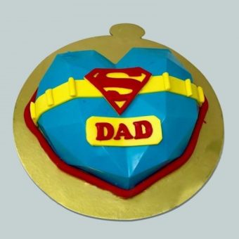 super dad pinata cake