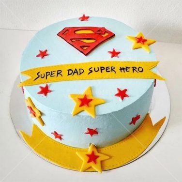 super hero dad cake design