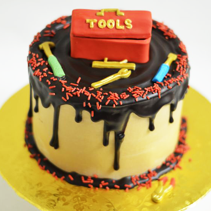 Tools Theme Drip Cake