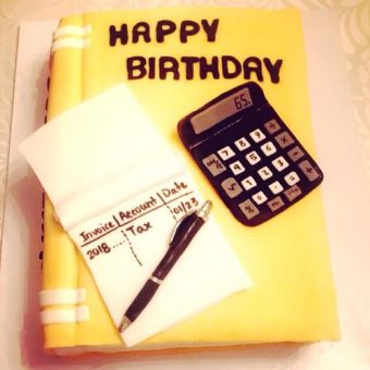 accountant theme cake