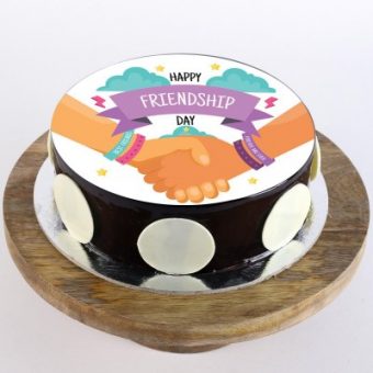 happy friendship photo cake