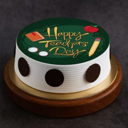 Teachers’ Day Chocolate Polka Dot Cake