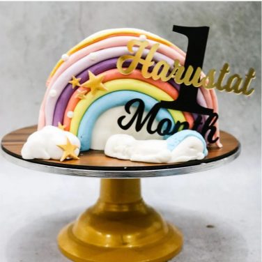 First Birthday Rainbow Cake