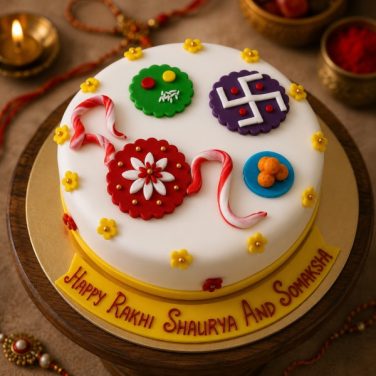 fondant rakhi cake