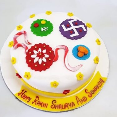 fondant rakhi cake design