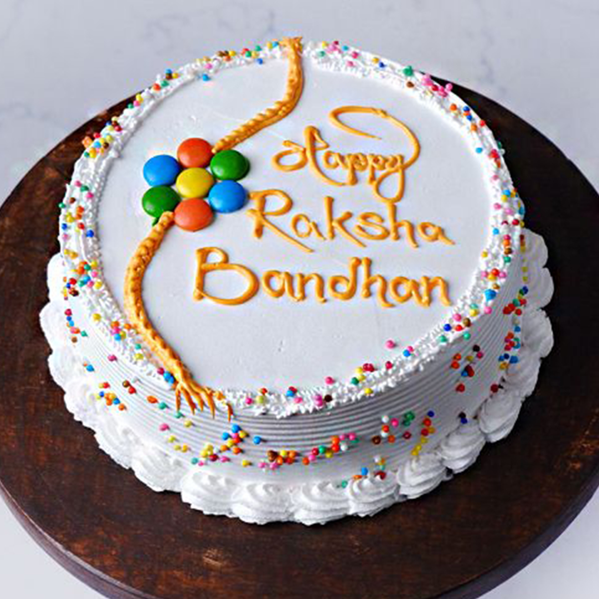 Order Dark Chocolate Rakhi Cake Combo Online, Price Rs.845 | FlowerAura