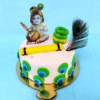 happy janmashtami cake