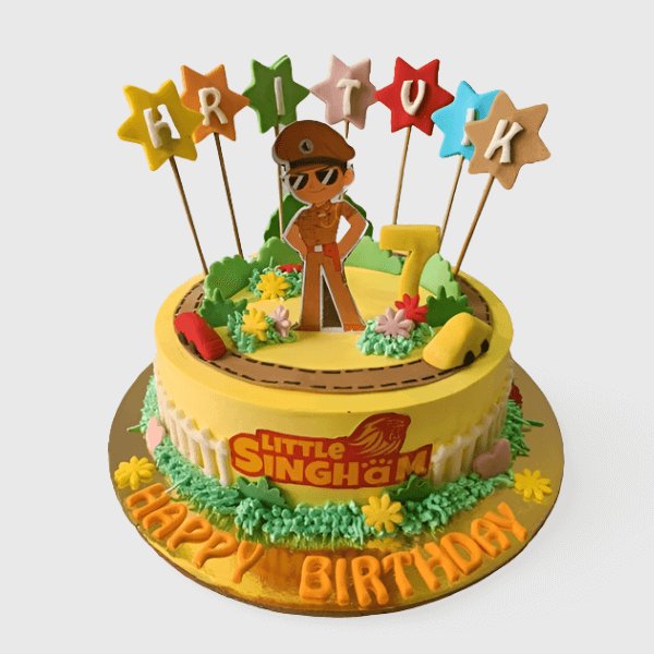 Little Singham Theme Cake | bakehoney.com