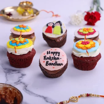 rakhi cup cakes