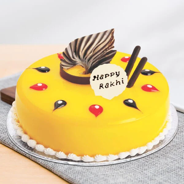 Order Dark Chocolate Rakhi Cake Combo Online, Price Rs.845 | FlowerAura