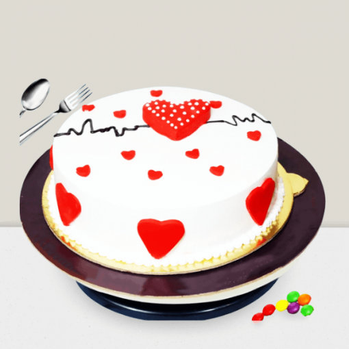 Romantic Heartbeat Cake