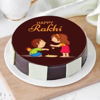 tasty rakhi photo cake