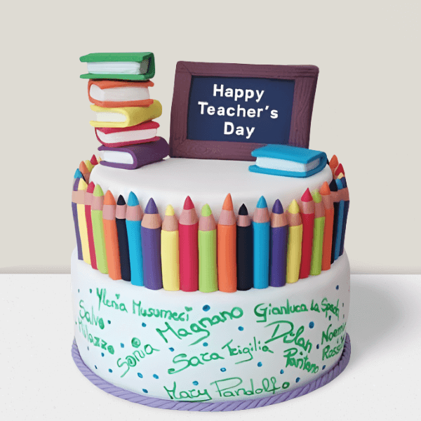 Teacher Day Photo Cake