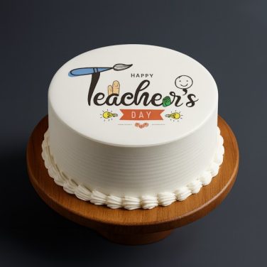 teachers day special vanilla cake
