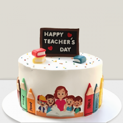 Teachers Day Theme Cake