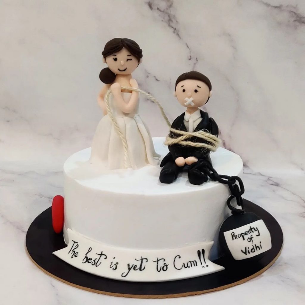 bachelor cake for bride