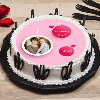 daughters day personalized cake