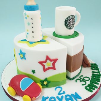 father and son birthday cake
