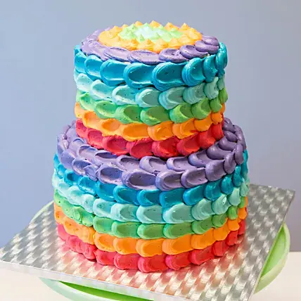 Rainbow Cake  The Cookie Rookie