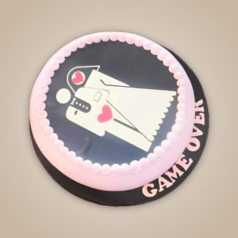 game over photo cake