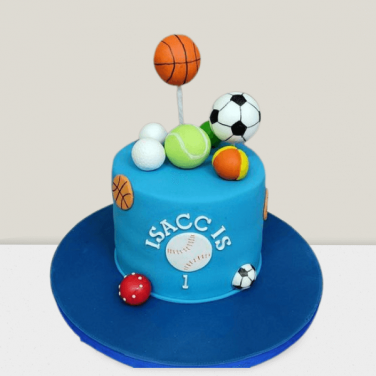 sports theme birthday cake