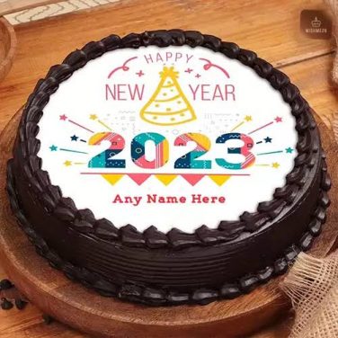 chocolate flavour new year cake for 2024