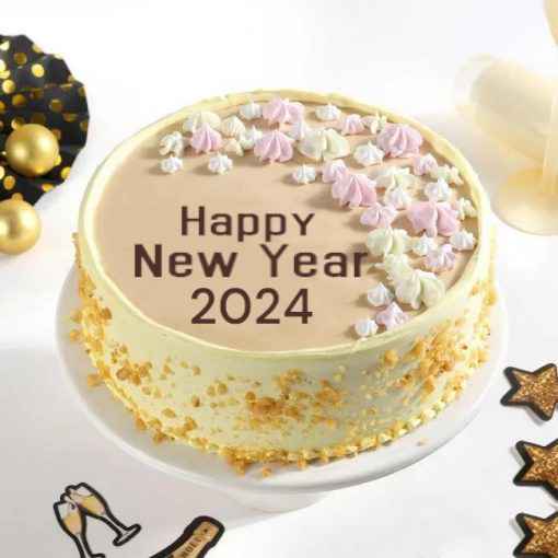 simple new year cake decoration