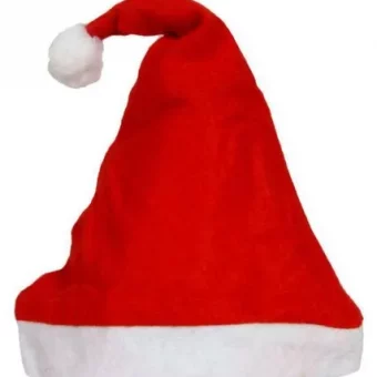 Red colored christmas santa cap