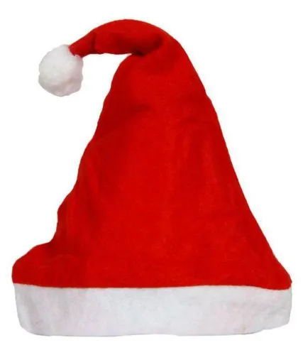 Red colored christmas santa cap