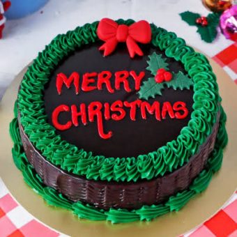 merry christmas chocolate cake