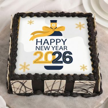 new year 2026 photo cake