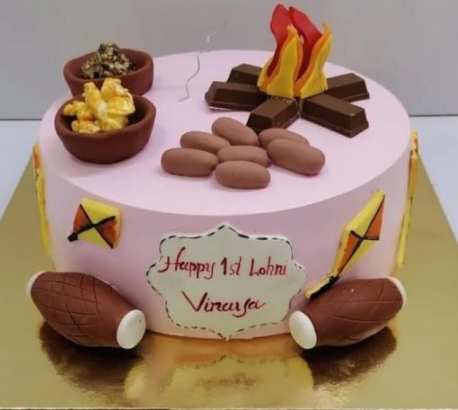 1st lohri cake design