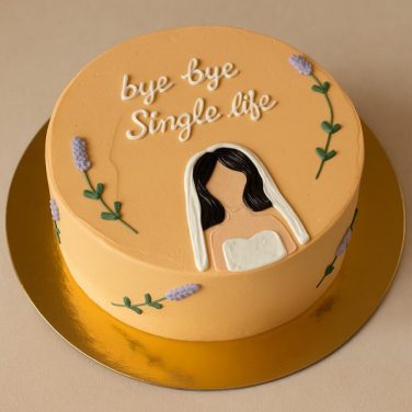 Goodbye Single Life Bridal Cake