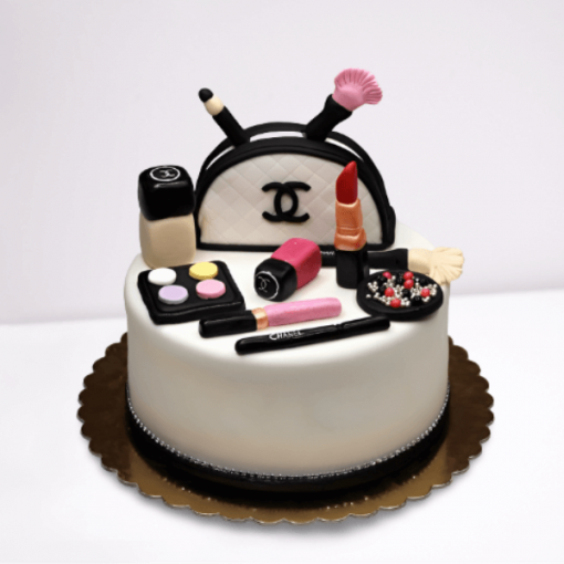 chanel makeup kit cake design