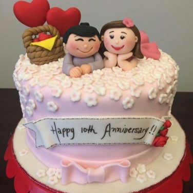 cute couple anniversary cake