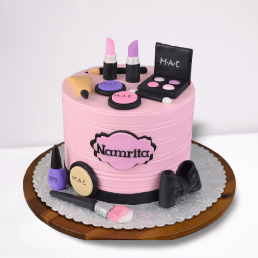 fancy makeup birthday cake for girl