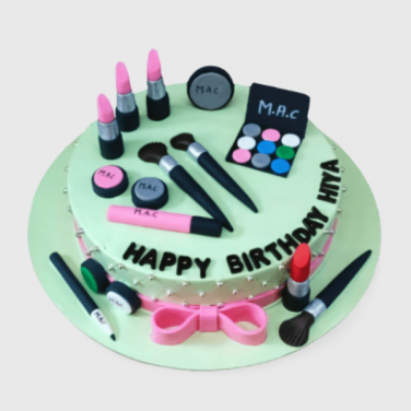 girly makeup cake design