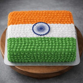 indian flag theme cake