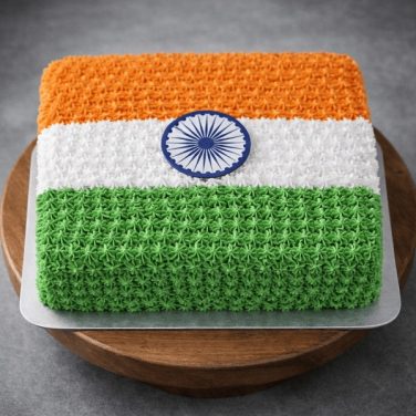 indian flag theme cake