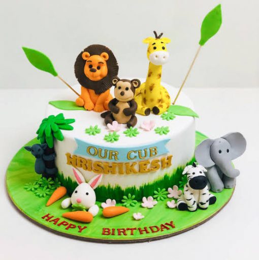 jungle book theme cake for kids birthday