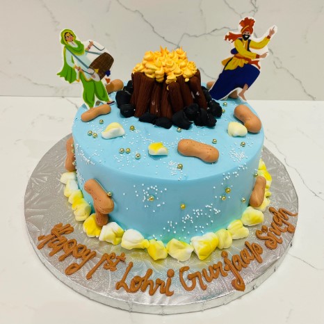 lohri theme cake