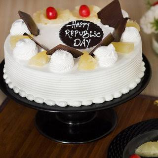 republic day special pineapple cake