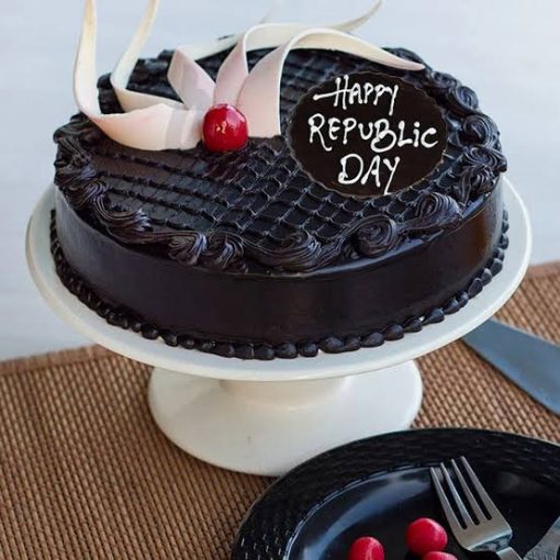 happy republic day chocolate truffle cake