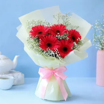 5 gerbera bouquet