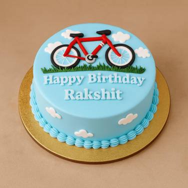Bicycle Theme Birthday Cake