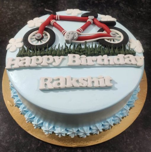 bicycle theme cake