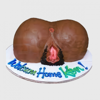 Funny Black Booty Cake