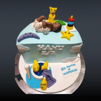 happy 6 months birthday cake