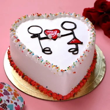 heart shape cake for propose day