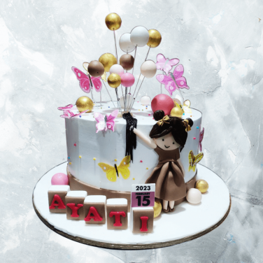 little girl birthday cake design